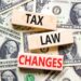 Tax law changes symbol. Concept words Tax law changes on wooden blocks ...